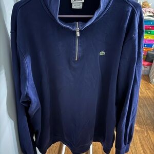 Lacoste Men's Dark Blue Zip-Up Sweater